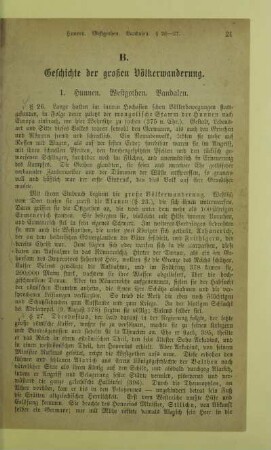 B. Geschichte der großen Völkerwanderung