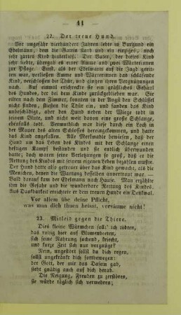 23. Mitleid gegen die Thiere