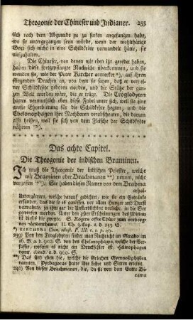 Das achte Capitel. Die Theogonie der indischen Braminen