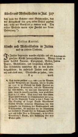 Eilftes Kapitel. Künste und Wissenschaften in Italien und ...