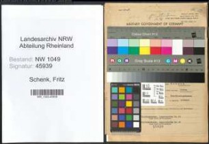 Entnazifizierung Fritz Schenk , geb. 27.04.1901 (Angestellter)