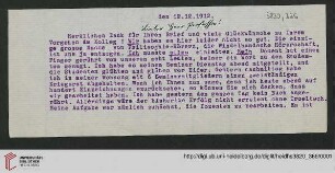 Heid. Hs. 3820,366: Brief von Heinrich Rickert an Emil Lask (Auszug in Abschrift)