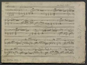 Divertimentos, fl (vl), guit, op. 158, HenK 158, C-Dur - BSB Mus.Schott.Ha 2137-2 : [heading, at left:] Serenade // [at centre by other hand with pencil:] Flûte ou Violon // [at right by Küffner with ink:] par Joseph Küffner