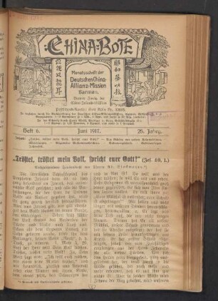 Heft 6. Juni 1917
