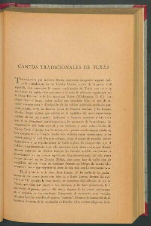 Cantos tradicionales de Texas
