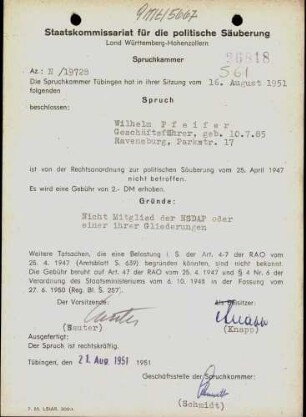 Pfeifer, Wilhelm