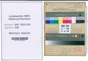 Entnazifizierung Heinrich Berrmann , geb. 21.04.1903 (Unternehmer)