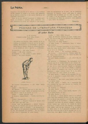 Páginas de literatura francesa : El señor Badin
