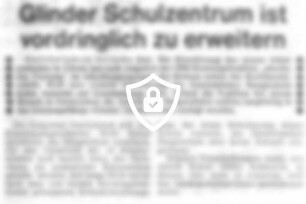 Glinder Schulzentrum ist vordringlich zu erweitern