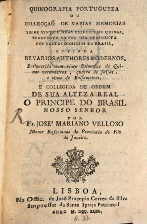 Quinografia Portugueza