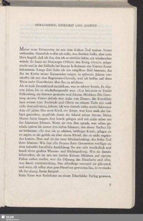 Herkommen, Kindheit Und Jugend