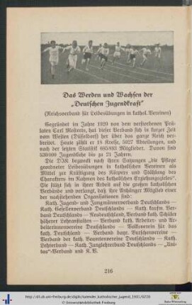 Das Werden und Wachsen der „Deutschen Jugendkraft“.