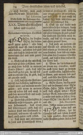 XXX. Vom christlichen leben und wandel