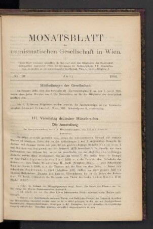 Nr. 12. Juli 1884