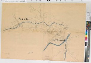 Grevenbrück (Lennestadt) Ortsplan (1903) 1 : 2500 72 x 103 Zeichnung Oberpostdirektion Dortmund Nr. 1651