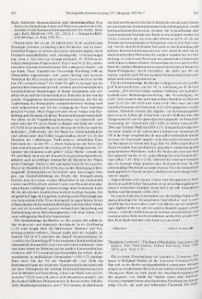 512-515 [Rezension] Thompson, Leonard L., The book of Revelation