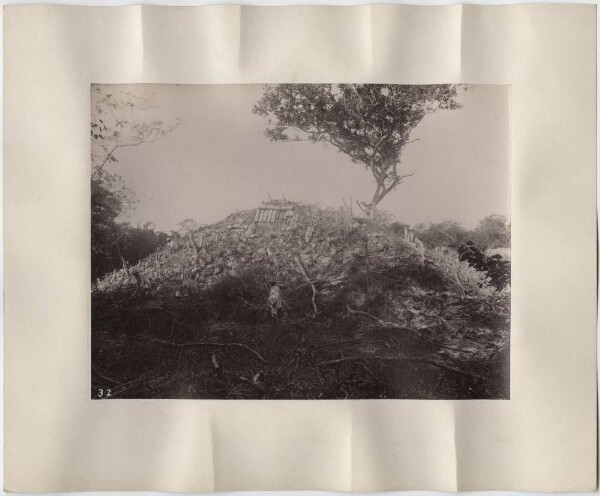 "Mound 6 before excavation (24 December 1888). View to the west.