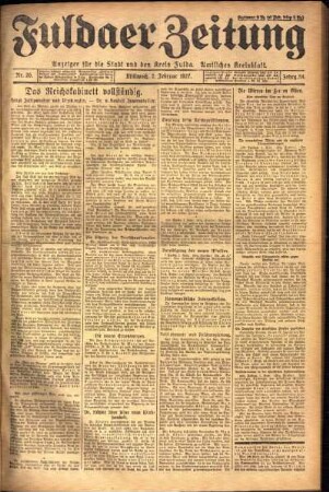Ausgabe vom Mittwoch, den 02. Februar 1927.