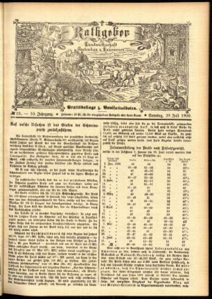 Ausgabe vom Sonntag, den 29. Juli 1900.