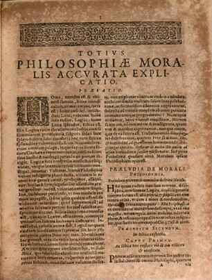 Svmma Totivs Philosophiae: Id Est, Logica, Ethica, Physica, Metaphysica: Et Horum omnium Compendium, 2. ... Pars Philosophiae Sev Ethica