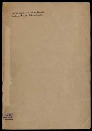 I: 4 Cod. Ms. philol. 184 : I – Wolfram von Eschenbach (Fragment)