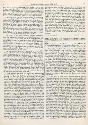 534-536 [Rezension] Gilson, Etienne, Die Geschichte der christlichen Philosophie