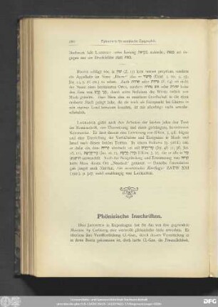 Phönizische Inschriften.