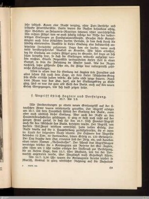 f) Angriff östlich Zoginie und Verfolgung