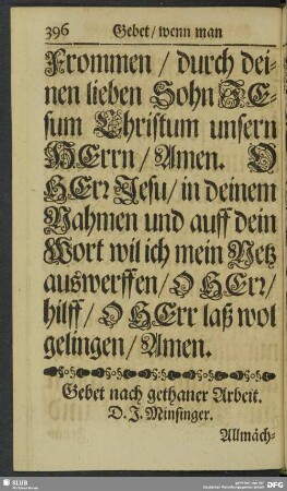 Gebet nach gethaner Arbeit