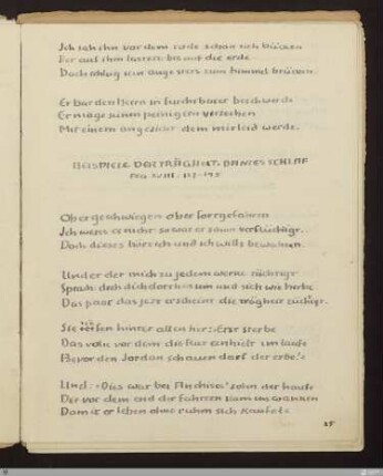 Beispiele der Trägheit, Dantes Schlaf (Fegefeuer XVIII, 127 - 145) : [SW X/XI: H34]; [SW X/XI, S. 69/179]
