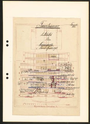 Bühnentechnik: Tannhäuser, Opernhaus Dresden: Grundriss 1. Akt Szene 1