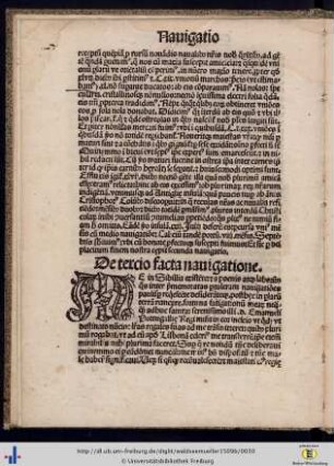 Navigatio Tercia.