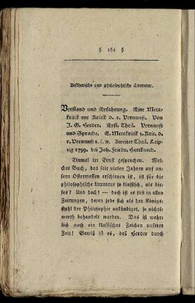 Aesthetische und philosophische Literatur.
