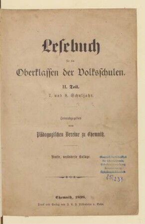 Teil 2 = 7. und 8. Schuljahr, [Schülerband]: [Teil 2 = 7. und 8. Schuljahr, [Schülerband]]