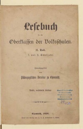 Teil 2 = 7. und 8. Schuljahr, [Schülerband]: [Teil 2 = 7. und 8. Schuljahr, [Schülerband]]