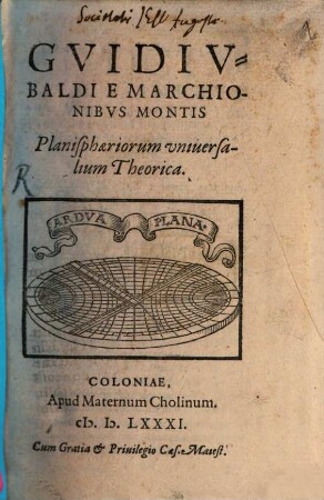 Planisphaeriorum universalium theorica