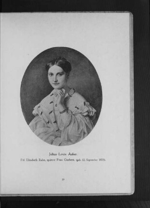 Frl. Elisabeth Rahn, spätere Frau Garbers (geb 12. September 1835).