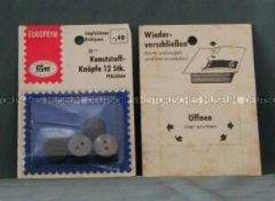 Kunststoffknöpfe "EUROPRYM" (originalverpackt)