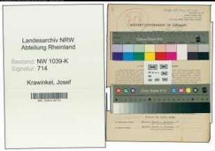 Entnazifizierung Josef Krawinkel , geb. 16.09.1894 (Kassenbote)
