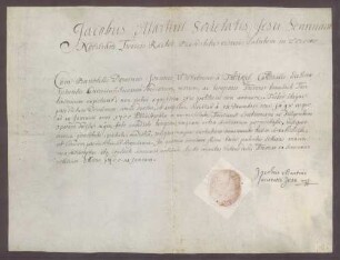Studienzeugnisse des Johann Wilhelm Twickel von Havixbeck aus Trier und Paris.
