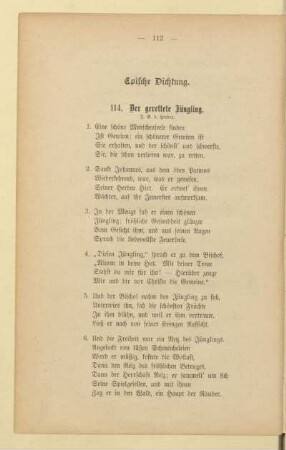 III. Epische Dichtung