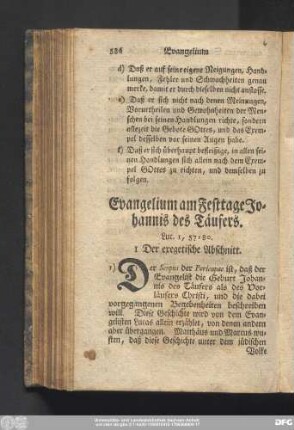 Evangelium am Festtage Johannis des Täufers. Luc. 1, 57 - 80.