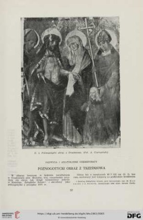 Późnogotycki obraz z Trześniowa