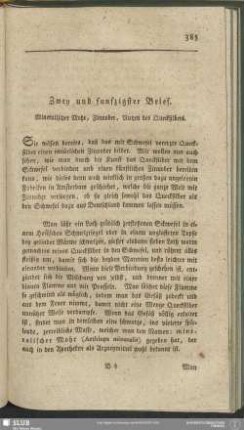 Zwey und funfzigster Brief. Mineralisches Mohr, Zinnober, Nutzen des Quecksilbers