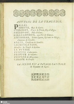 Acteurs De La Tragedie