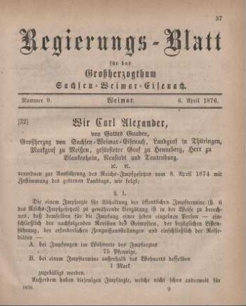 Nr. 9 : 6. April 1876