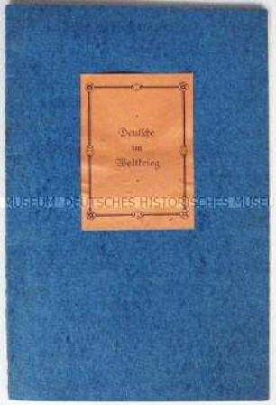 Tarnschrift mit einer Anti-Kriegs-Erzählung aus dem 1. Weltkrieg und einem Anhang zum Bürgerkrieg in Spanien
