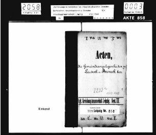 Gemeindeangelegenheiten Leutzsch und Barneck, Bd. 02