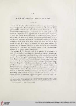 Diane Chasseresse, bronze de Lyon