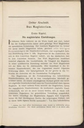 Dritter Abschnitt. Das Magisterium.